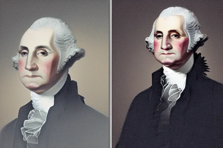 Prompt: george washington dressed as a member of mumford and sons