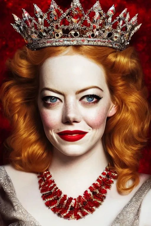 head shot portrait of beautiful emma stone as a queen | Stable ...