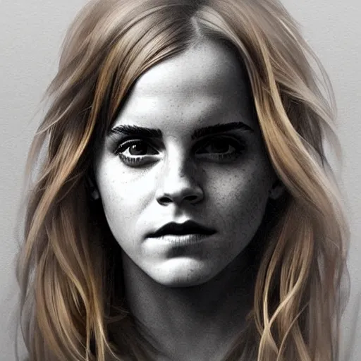 Prompt: Very funny Emma Watson looking like an old monkey, colorful painting on grey scale face, powerful , magic, thunders, dramatic lighting, intricate, wild, highly detailed, digital painting, artstation, concept art, smooth, sharp focus, illustration, art by artgerm and greg rutkowski and alphonse mucha, footage