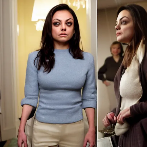 Prompt: Mila Kunis as Nancy Pelosi