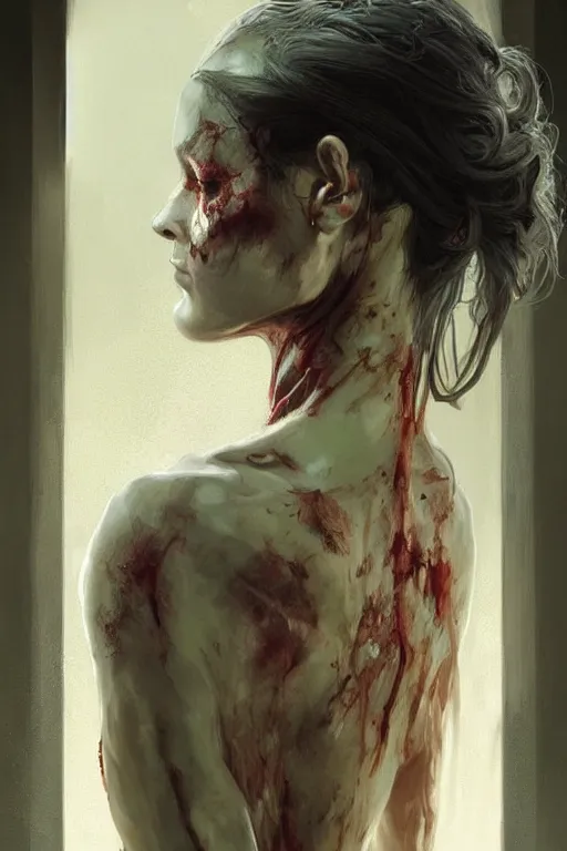 Prompt: beautiful portrait of walking dead zombie by terry o'neill intricate, elegant, highly detailed, digital painting, glowing skin, artstation, concept art, soft, sharp focus, bright lighting, illustration, art by artgerm and greg rutkowski and alphonse mucha