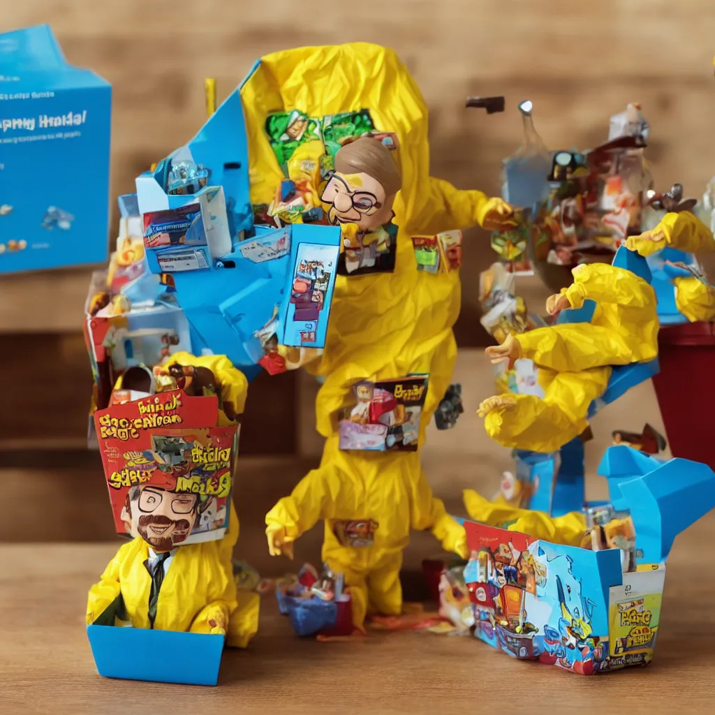 Image similar to breaking bad happy meal toy, photo
