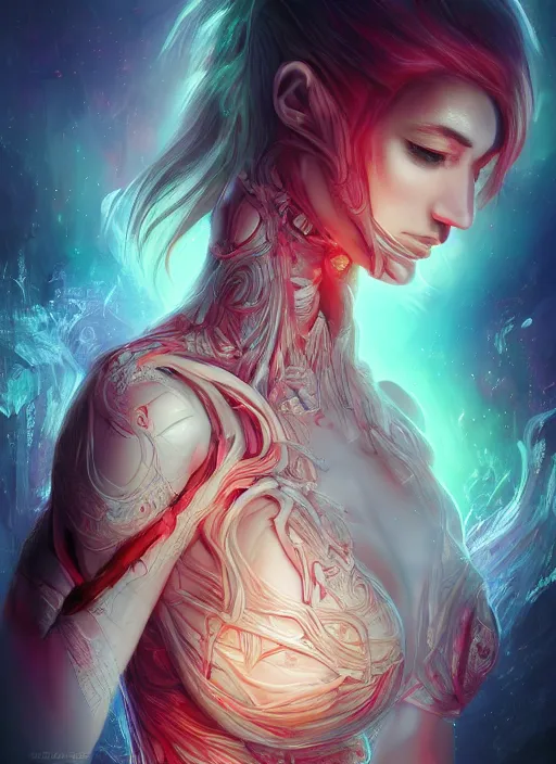 Image similar to dreamscape, female, ross tran, vivid colors, anatomical, highly detailed sculpture, intricate detailed, ommatidia, 8 k, cinematic atmosphere, post - processing