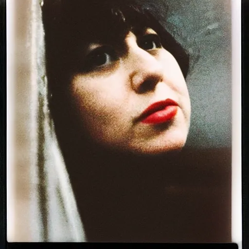 Image similar to Marina Tsvetaeva, 90s polaroid, by Saul Leiter, Jamel Shabazz, Nan Goldin