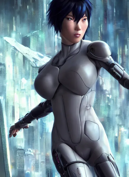 Image similar to weta disney pixar movie still portrait photo of motoko kusanagi the major ghost in the shell : : as cyborg woman by pixar : : by weta, wlop, ilya kuvshinov, rossdraws, artgerm, maxim cover, octane render, anime, octane render, 3 d, volumetric lighting, anti aliasing, raytracing : :