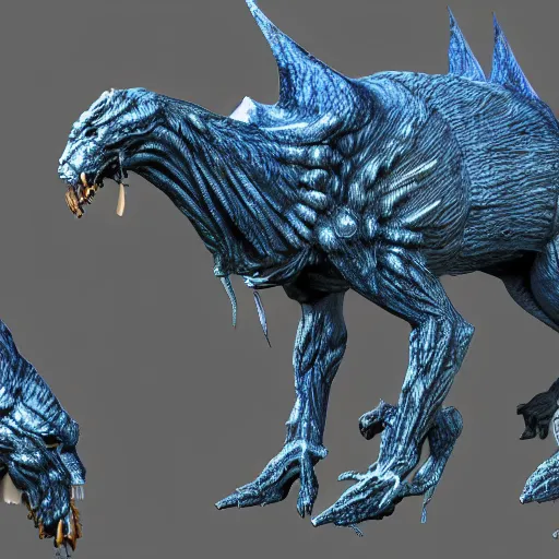 Image similar to cyber 3 d bestiary creature