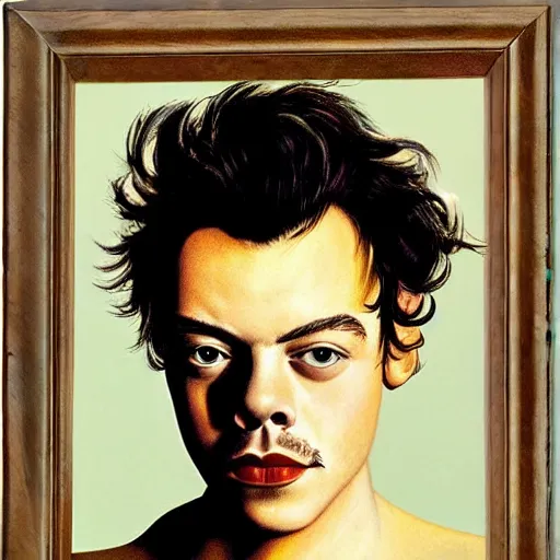 Prompt: portrait of harry styles by salvador dali