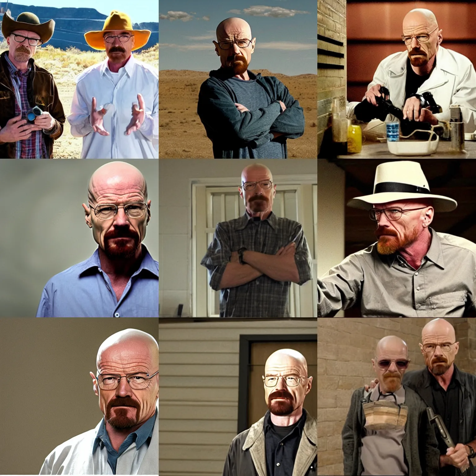 Prompt: walter white in mythbusters