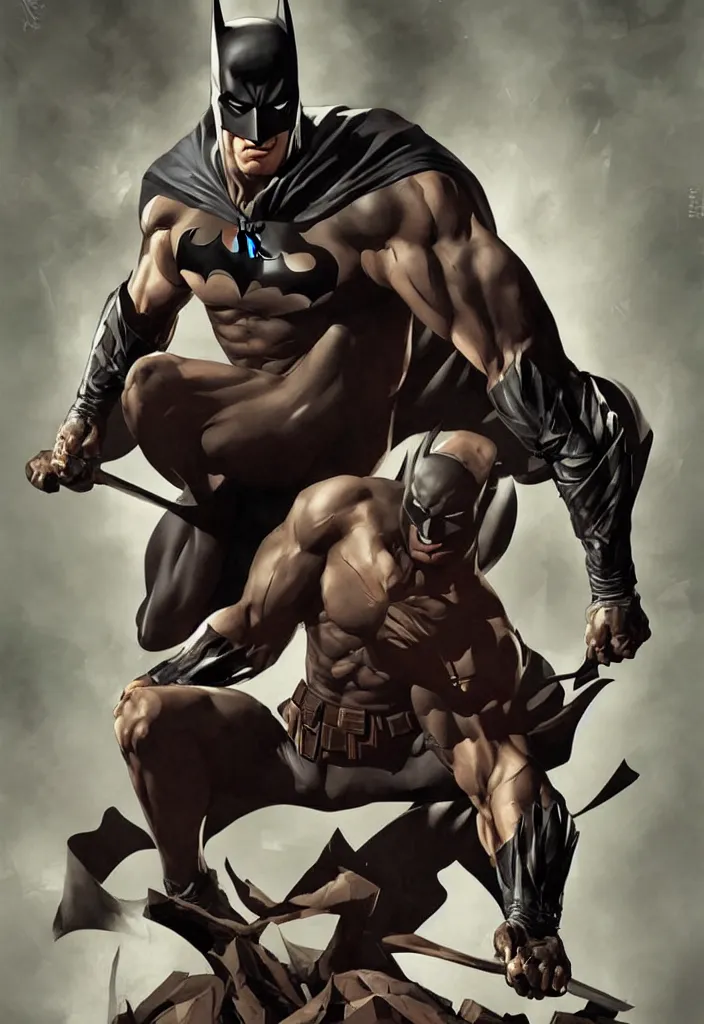 Image similar to beautiful young adult muscular slim batman character design by stanley lau, lee bermejo, alex ross, greg rutkowski, peter mohrbacher, vivid color scheme