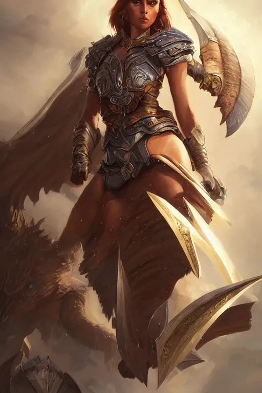 Image similar to amazon valkyrie athena, d & d, fantasy, portrait, highly detailed, headshot, digital painting, trending on artstation, concept art, sharp focus, illustration, art by artgerm and greg rutkowski and magali villeneuve