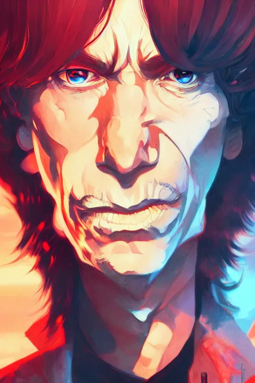 Image similar to rolling stones, manga cover art, detailed color portrait, artstation trending, 8 k, greg rutkowski