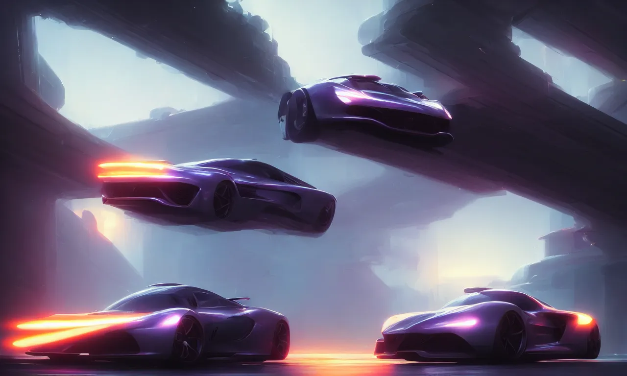 Image similar to Super car, concept art, low angle, high detail, warm lighting, volumetric, godrays, vivid, beautiful, trending on artstation, by Jordan grimmer, art greg rutkowski