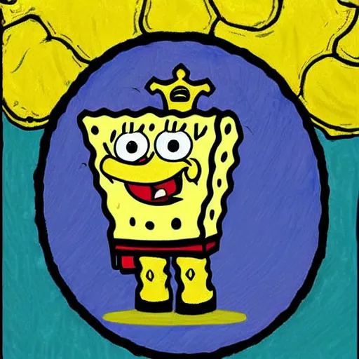 Prompt: spongebob, biblical art style