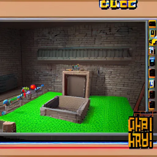 Image similar to a screenshot of a retro game turned into 3D, Unreal Engine and Unity