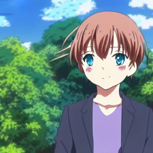 Image similar to tobey maquire as anime character, kyoto animation, magical