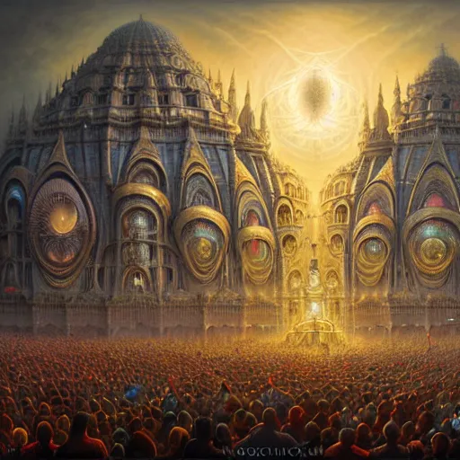 Prompt: a giant goa music festival, millions of people, intricate, highly detailed, centered, digital painting, artstation, concept art, smooth, sharp focus, illustration, artgerm, tomasz alen kopera, peter mohrbacher, donato giancola, joseph christian leyendecker, wlop, boris vallejo