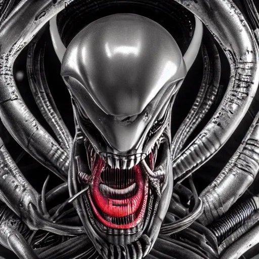 Prompt: h. r. giger xenomorph, cinematic lighting, high resolution, 4 k