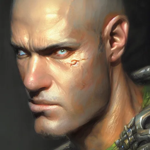 Prompt: Guts, closeup fantasy character portrait art by Donato Giancola, Craig Mullins, digital art, trending on artstation