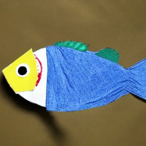 Prompt: fish wearing a cape