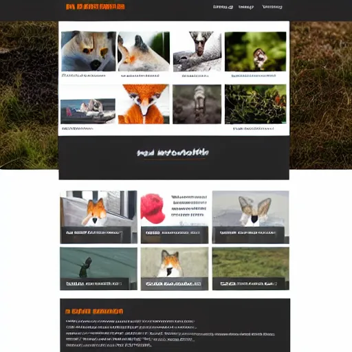 Image similar to web site home page template themed to foxes