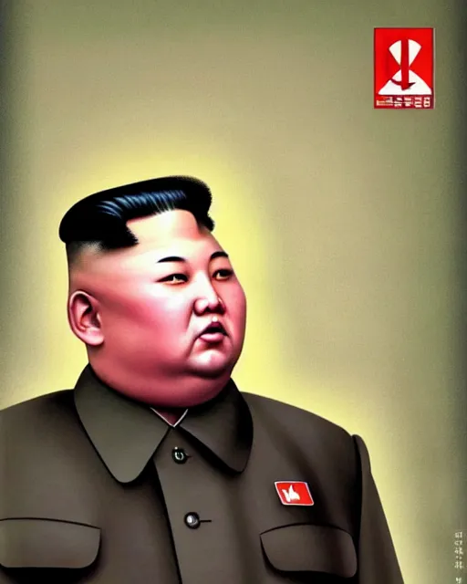 Prompt: kim jong un as a friendly cook. 1 9 8 0 s dystopian soviet russia, propaganda screens. unreal engine, fantasy art by jesper ejsing. faithfully depicted facial expression, perfect anatomy global illumination, radiant light, detailed and intricate environment