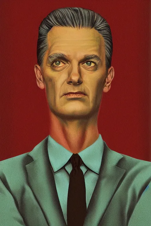 Prompt: Pulp book cover of Twin Peaks artwork by RAB