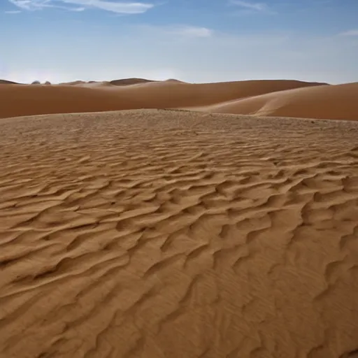 Prompt: sand dunes on an alien planet