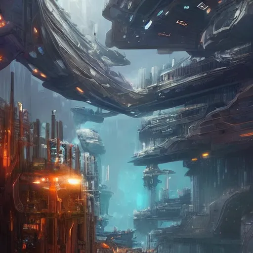 Image similar to beautiful underwater futuristic city, trending on artstation