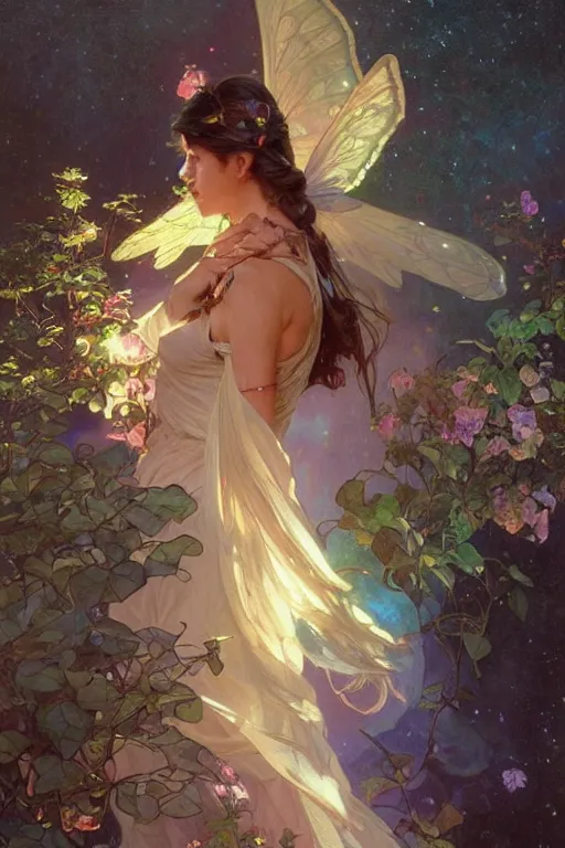 Prompt: 🌌🧚🏽‍♀️ ::3, by Stanley Artgerm Lau, greg rutkowski, thomas kindkade, alphonse mucha, loish, norman Rockwell,