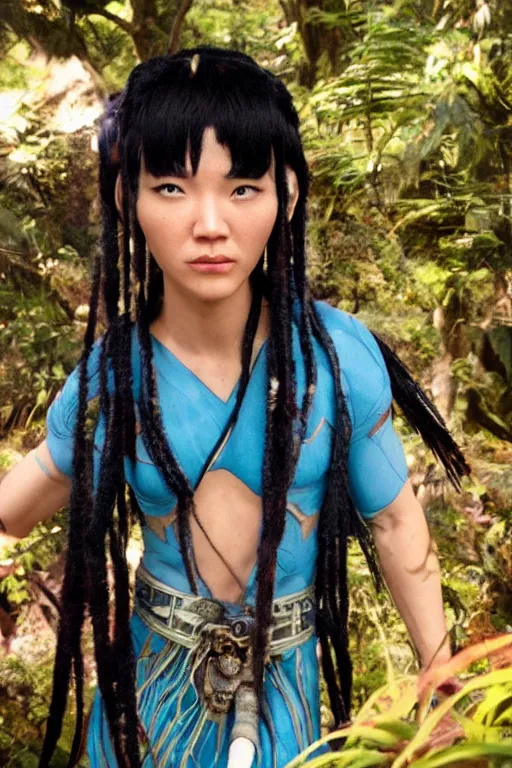 Image similar to photo of real life Ty Lee from Avatar