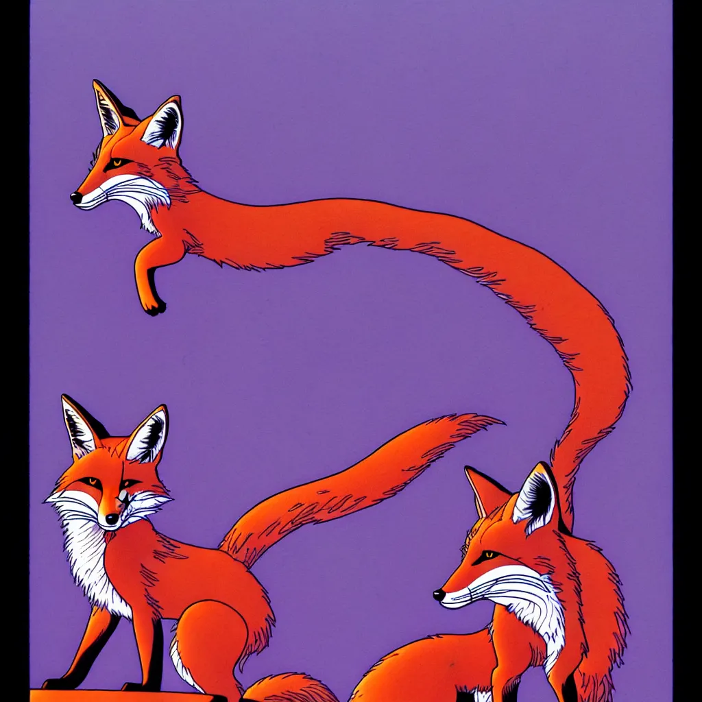 Image similar to fox by moebius