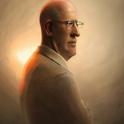 Image similar to dilbert, realistic, portrait, intricate, detailed, volumetric lighting, scenery, digital painting, highly detailed, artstation, sharp focus, illustration, concept art, ruan jia, steve mccurry