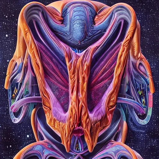Prompt: intergalactic abstract alien anatomy otherworldly detailed maximalist hyperrealism medical art by bryan christie 8 k medical journal page