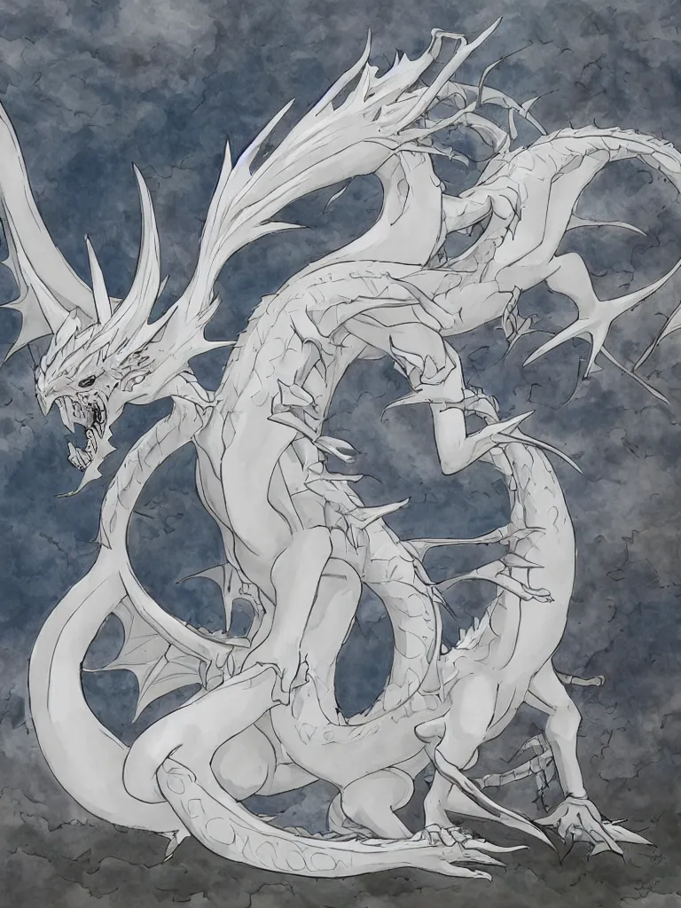 Image similar to white dragon by miyazaki