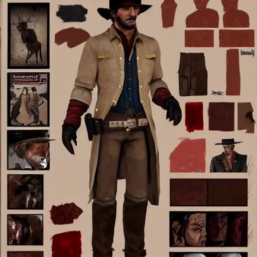 Image similar to midtone skin, dark eyes, dark hair, 6 feet two inches tall, broad shoulders, red dead redemption 2 concept art, pastor