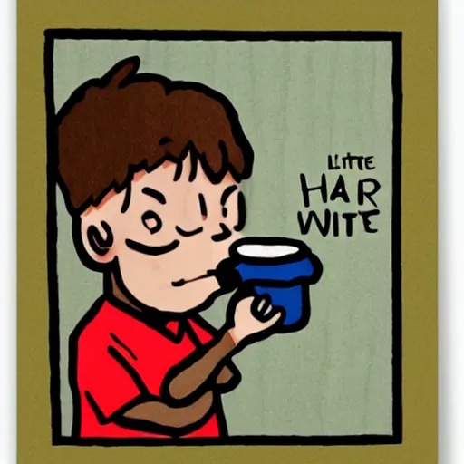 Image similar to little mr toilet water drinker by richard hargreaves