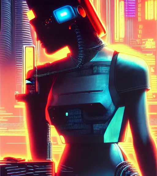 Image similar to cable plugged into cyberdeck, back of head, very very beautiful cyberpunk woman, computer, 1 9 7 9 omni magazine cover, style by vincent di fate, cyberpunk 2 0 7 7, very coherent, detailed, 4 k resolution, unreal engine, daz