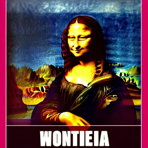 Image similar to Mona Lisa made out of Wonka nerds