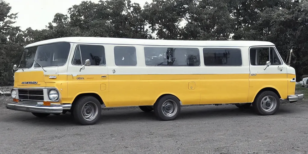 Prompt: “ a photo of a 1 9 7 2 chevrolet g 1 0 van ”