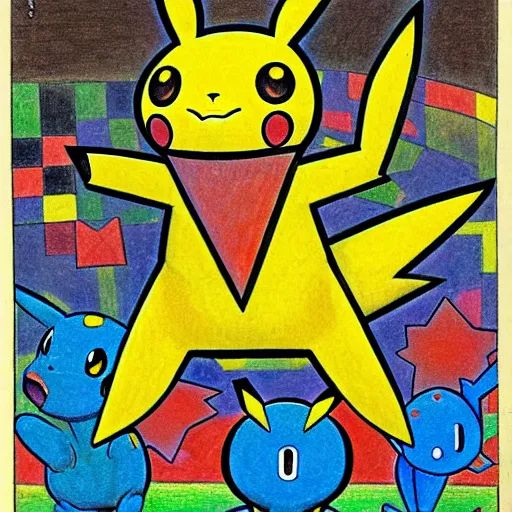 Prompt: pokemon drawn by malevich, weird pokemon, mystery pokemon, intricate detailed painting, illustration sharp detail, manga 1 9 9 0