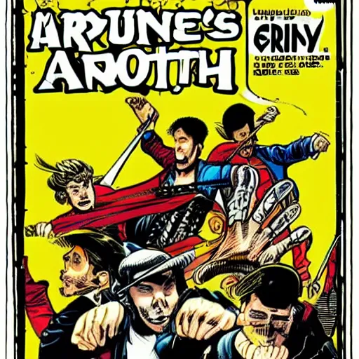 Image similar to comic book about anarchists