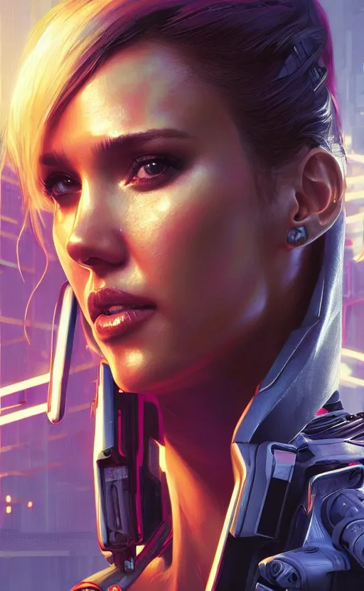 Prompt: portrait of jessica alba as a character in arabian Cyberpunk 2077, looking at camera, intricate, dystopian, sci-fi, extremely detailed, digital painting, artstation, concept art, smooth, sharp focus, illustration, intimidating lighting, incredible art by artgerm and greg rutkowski and alphonse mucha and simon stalenhag