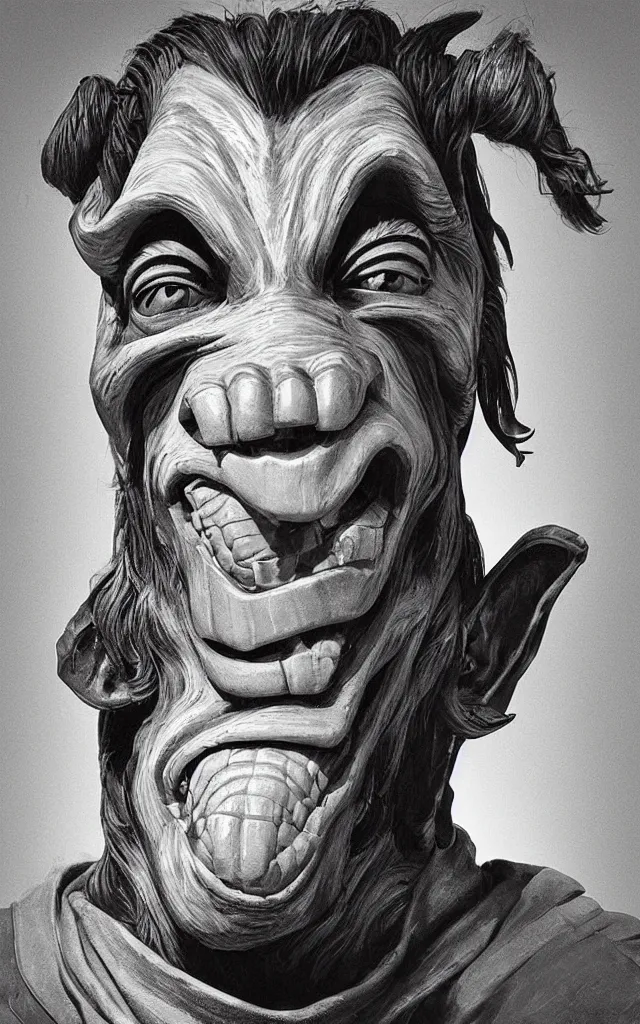 Image similar to “portrait of Jar Jar Binks as a detective, by Philippe Halsman, trending on artstation, detailed, black and white”