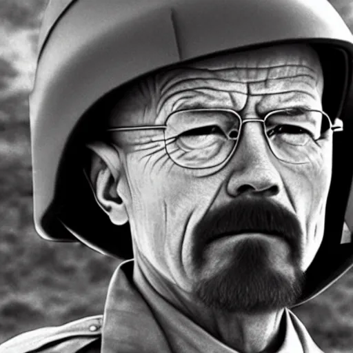 Prompt: walter white in the vietnam war, 4 k, hyper realistic