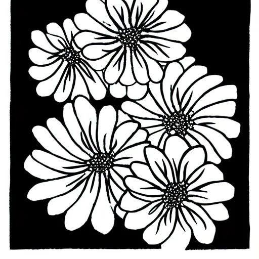 Image similar to zen flowers ink