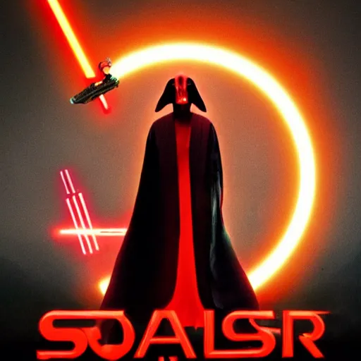 Prompt: jar jar Binks unveil himself as the sith lord the whole time, movie poster