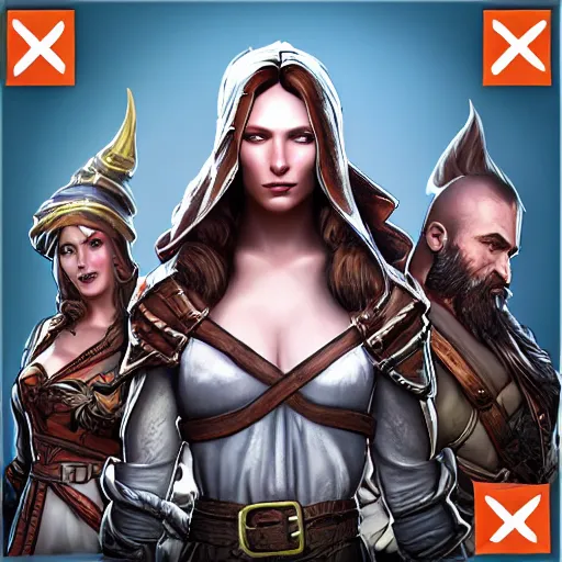 Image similar to divinity original sin 2, div os 2, div 2, group chat icon