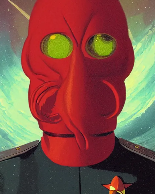 Image similar to Portrait of Zoidberg as a Starfleet officer by Paul Lehr