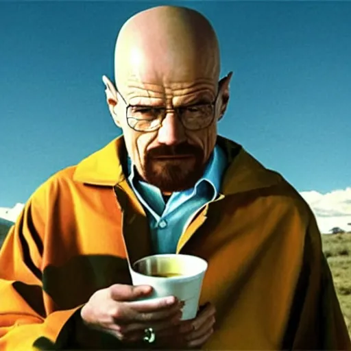 Image similar to walter white eating an ice cream