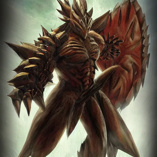 Image similar to monster from monster hunter rise, art